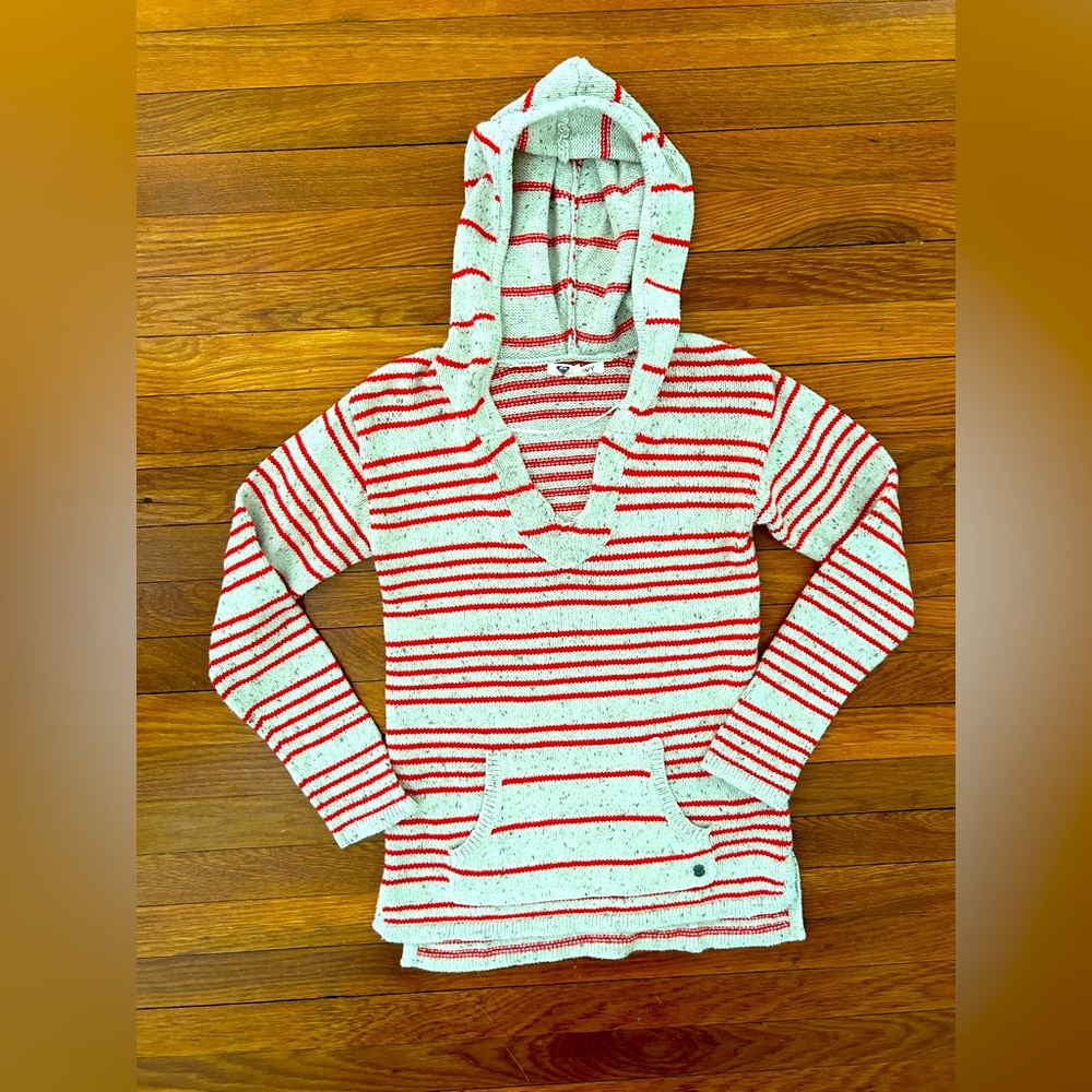 NWOT Roxy Striped Beach Sweater Hoodie